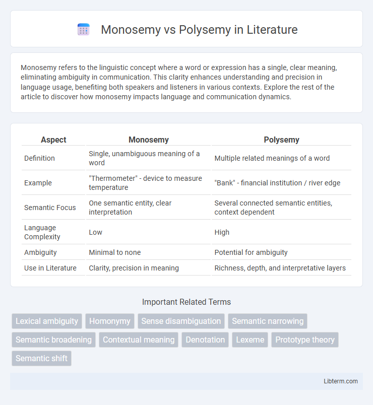 Polysemy vs Monosemy in Literature - What is The Difference?