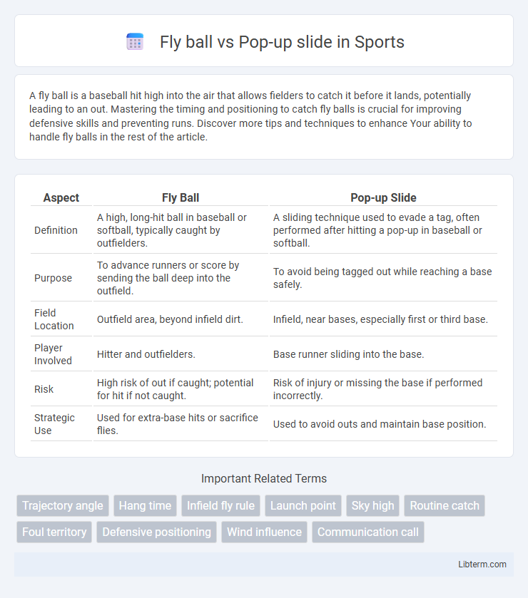 Pop-up slide vs Fly ball in Sports - What is The Difference?