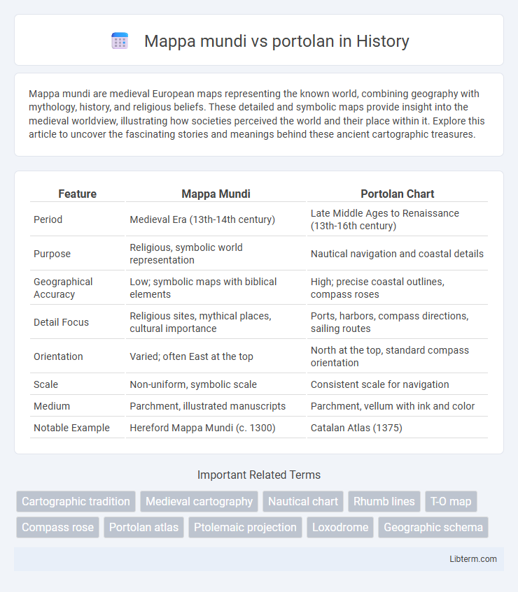 portolan vs Mappa mundi in History - What is The Difference?