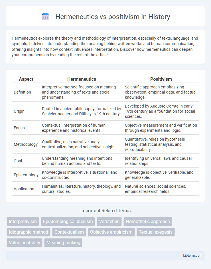 positivism vs Hermeneutics in History - What is The Difference?