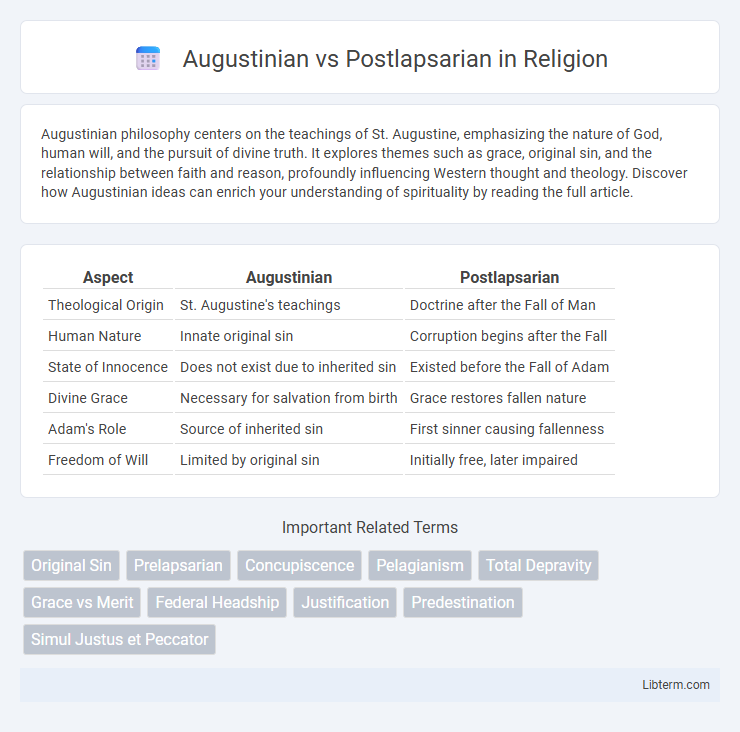 Postlapsarian vs Augustinian in Religion - What is The Difference?