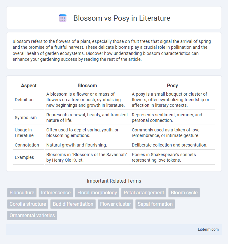 Posy vs Blossom in Literature - What is The Difference?