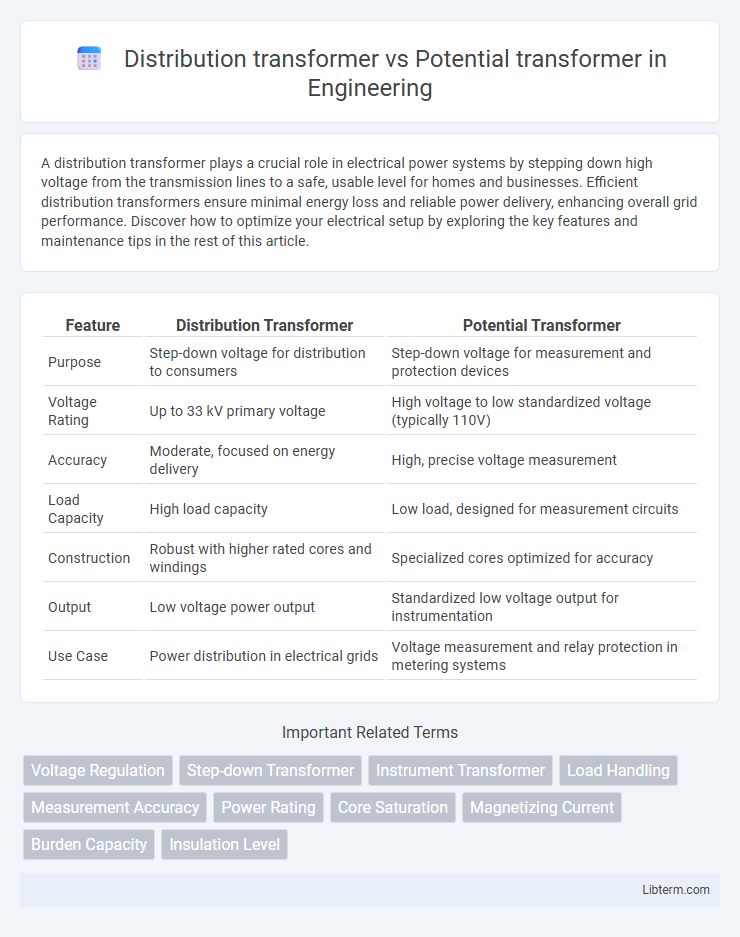 Potential transformer vs Distribution transformer in Engineering - What is The Difference?
