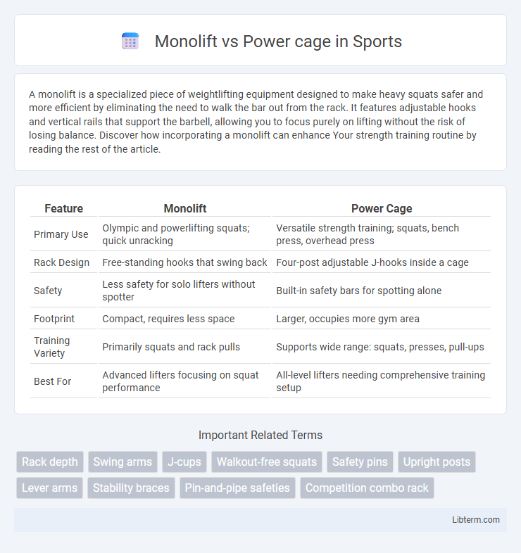 Power cage vs Monolift in Sports - What is The Difference?