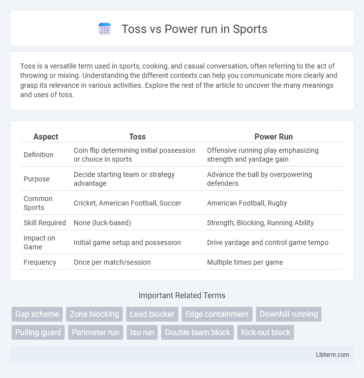 Power run vs Toss in Sports - What is The Difference?