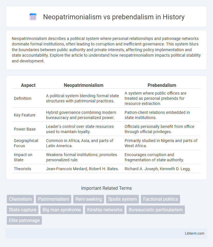 prebendalism vs Neopatrimonialism in History - What is The Difference?
