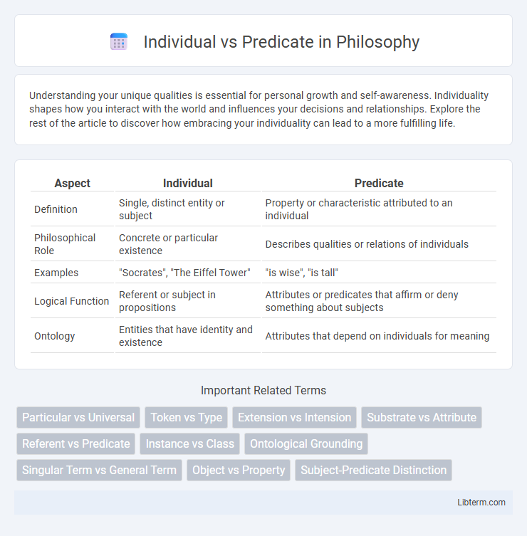 Predicate vs Individual in Philosophy - What is The Difference?