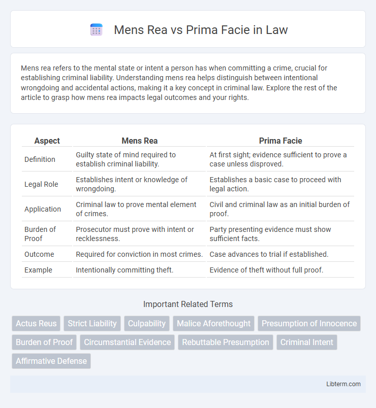 Prima Facie vs Mens Rea in Law - What is The Difference?