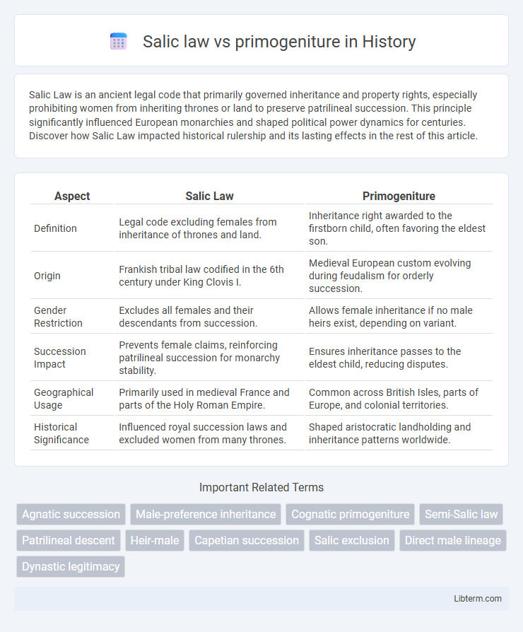 primogeniture vs Salic law in History - What is The Difference?