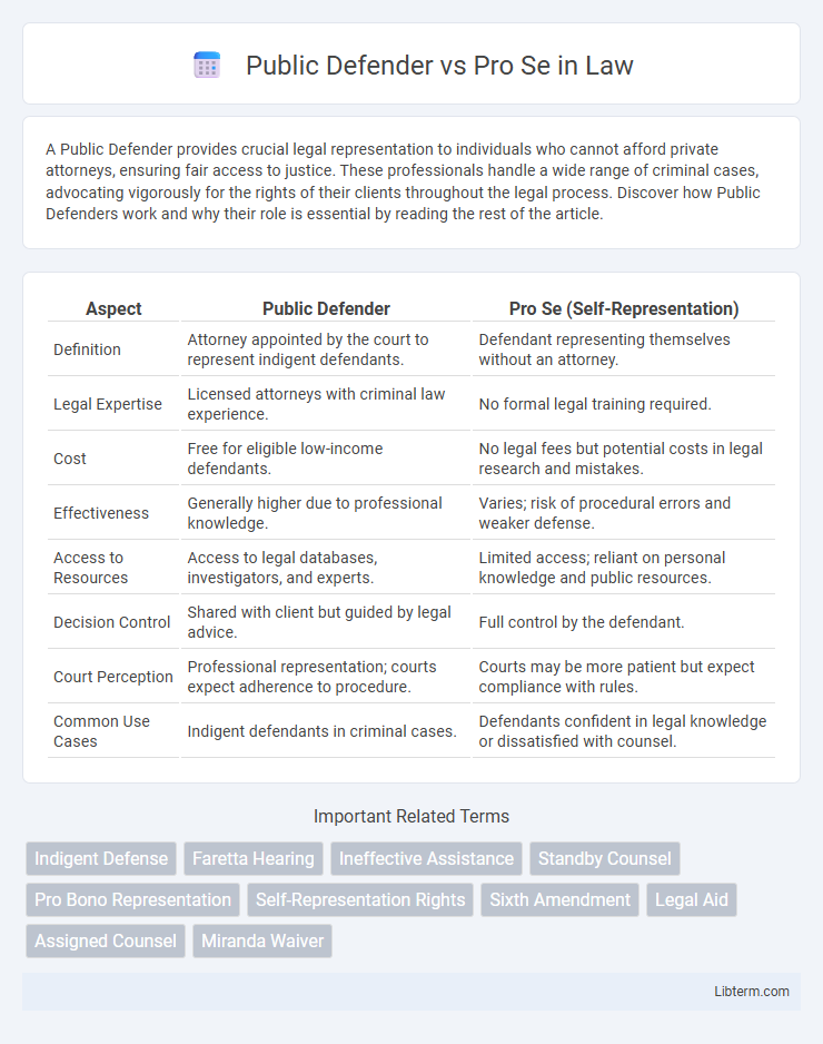 Pro Se vs Public Defender in Law - What is The Difference?