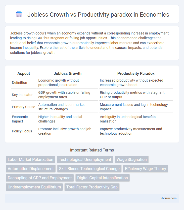 Productivity paradox vs Jobless Growth in Economics - What is The Difference?