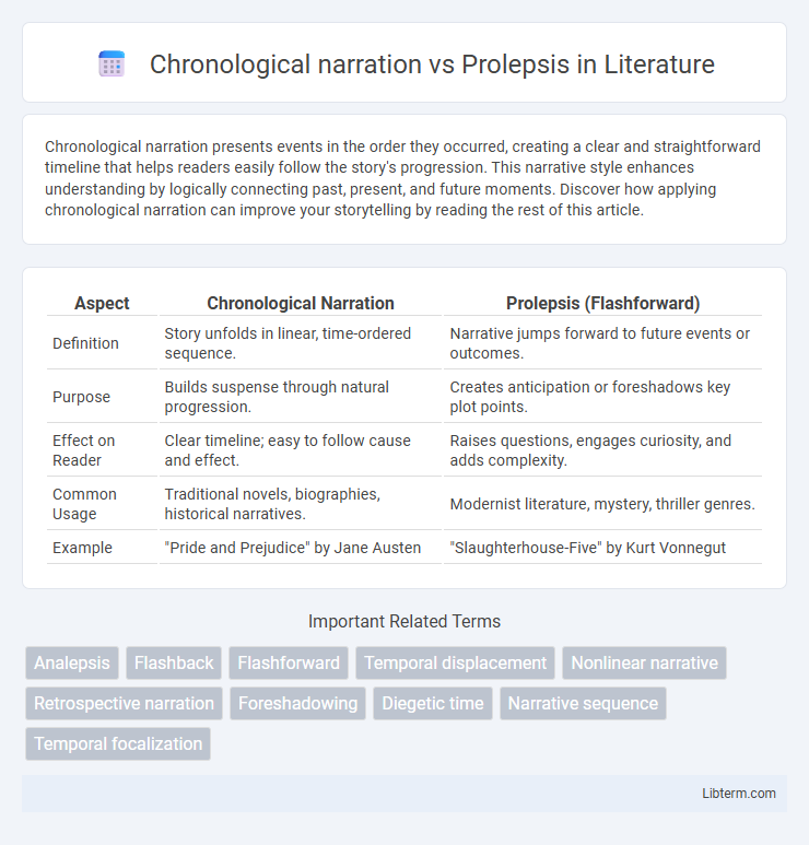 Prolepsis vs Chronological narration in Literature - What is The Difference?