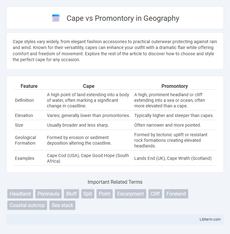 Promontory vs Cape in Geography - What is The Difference?