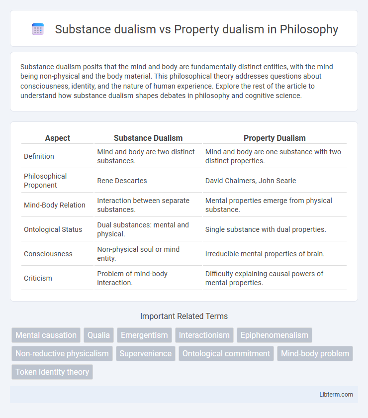 Property dualism vs Substance dualism in Philosophy - What is The Difference?
