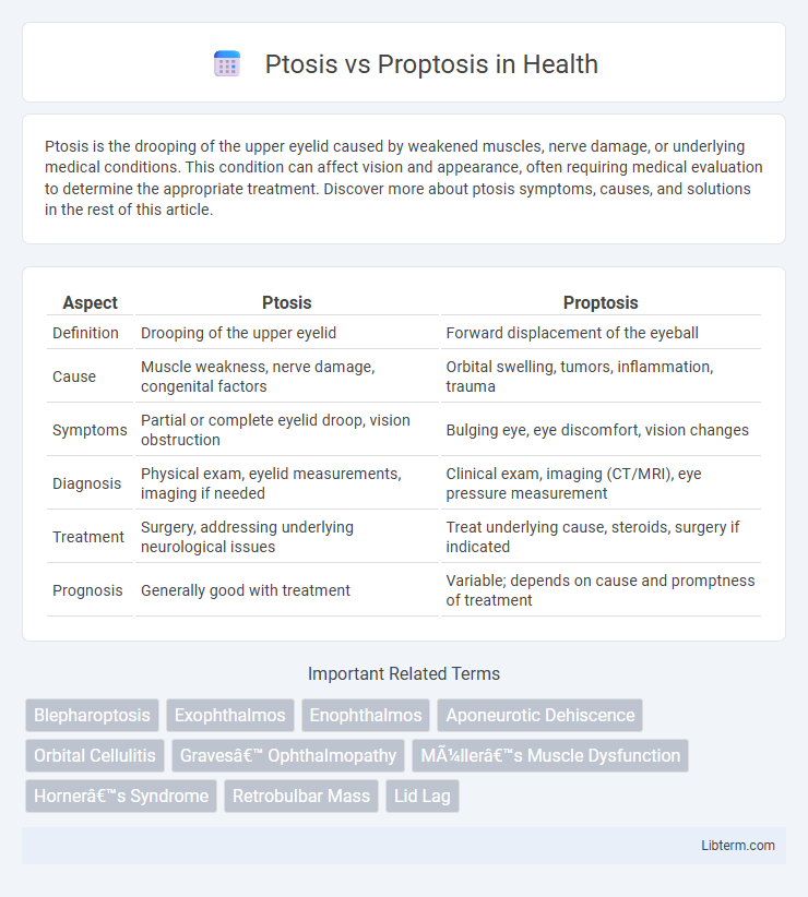 Proptosis vs Ptosis in Health - What is The Difference?