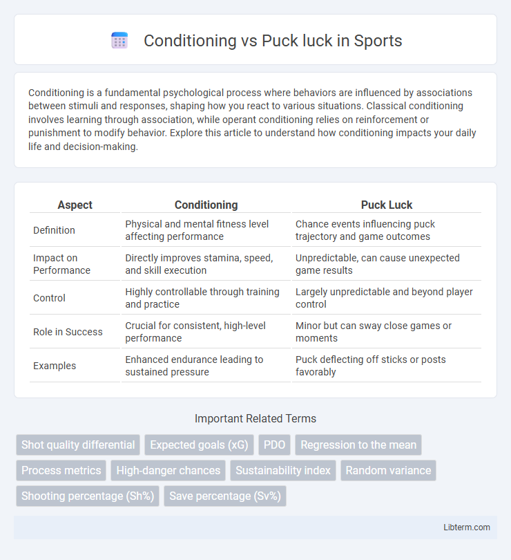 Puck luck vs Conditioning in Sports - What is The Difference?