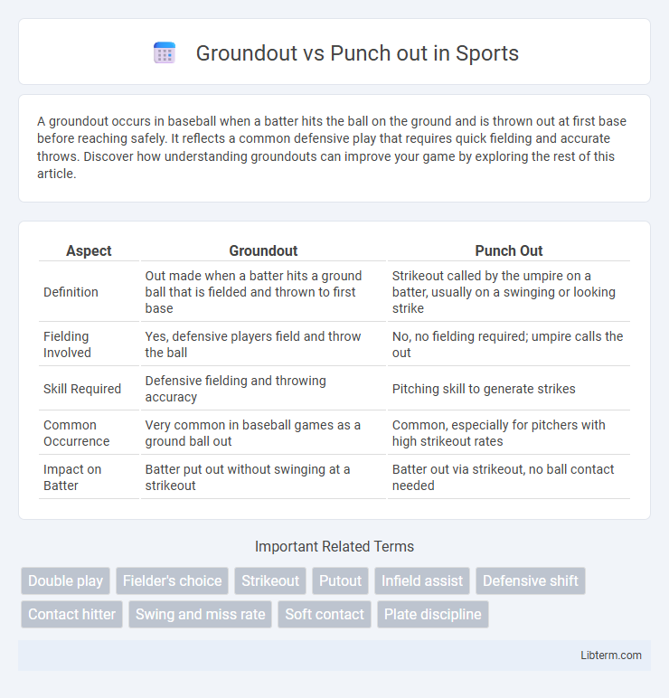 Punch out vs Groundout in Sports - What is The Difference?