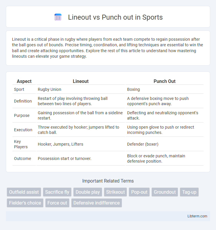 Punch out vs Lineout in Sports - What is The Difference?