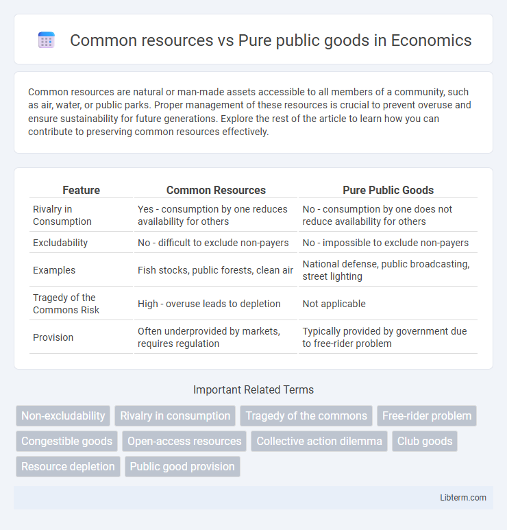 Pure public goods vs Common resources in Economics - What is The Difference?