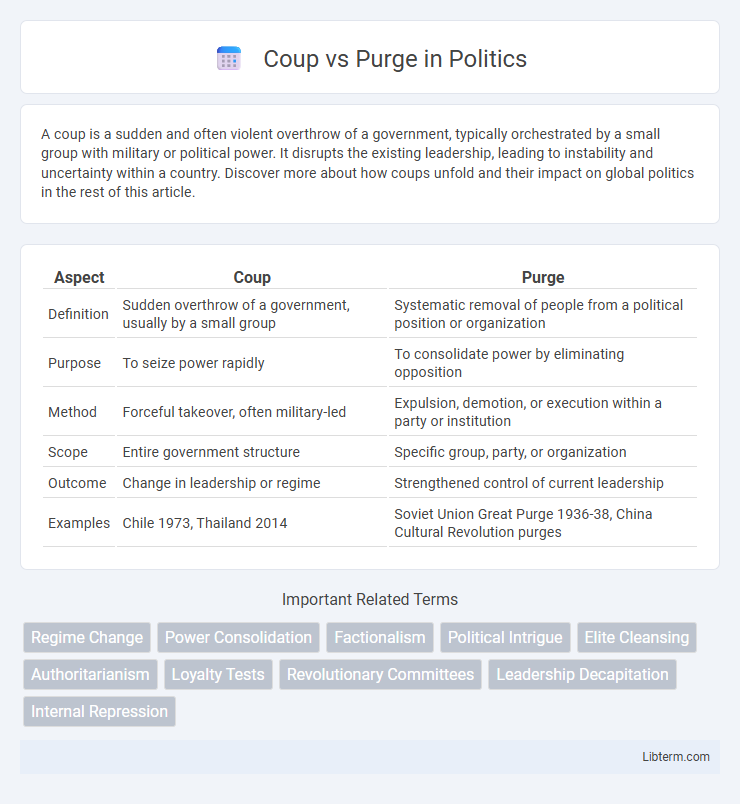 Purge vs Coup in Politics - What is The Difference?