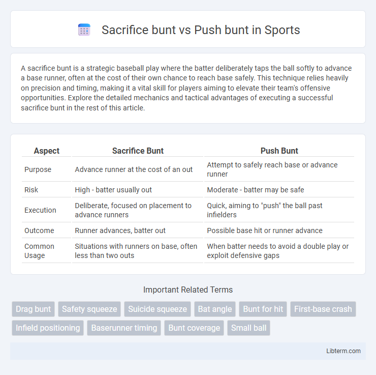 Push bunt vs Sacrifice bunt in Sports - What is The Difference?