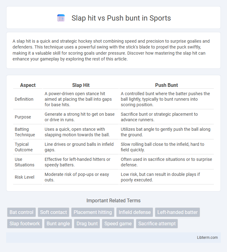 Push bunt vs Slap hit in Sports - What is The Difference?