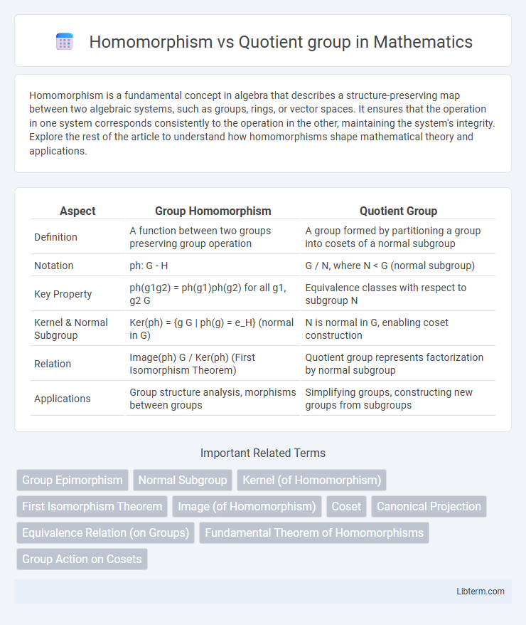 Quotient group vs Homomorphism in Mathematics - What is The Difference?