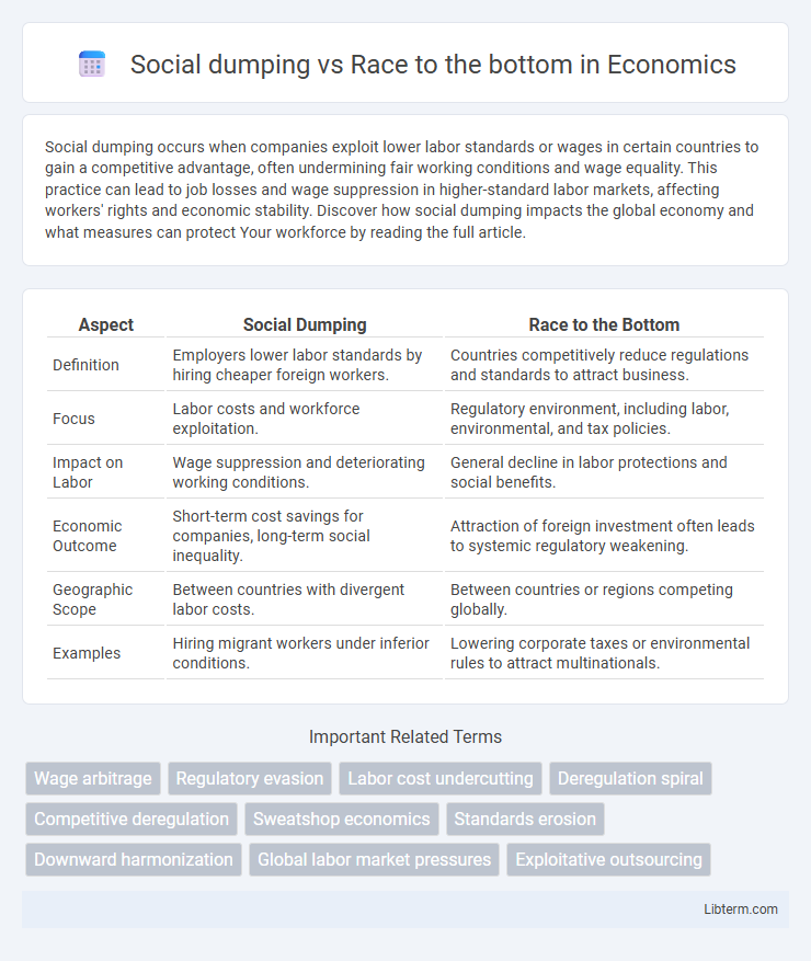 Race to the bottom vs Social dumping in Economics - What is The Difference?