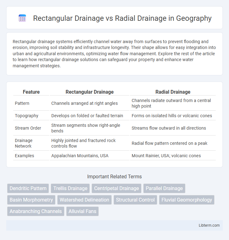 Radial Drainage vs Rectangular Drainage in Geography - What is The Difference?