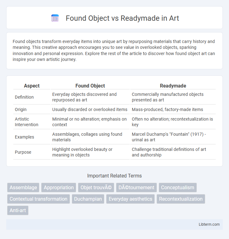 Readymade vs Found Object in Art - What is The Difference?