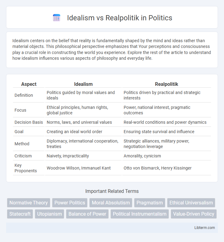 Realpolitik vs Idealism in Politics - What is The Difference?