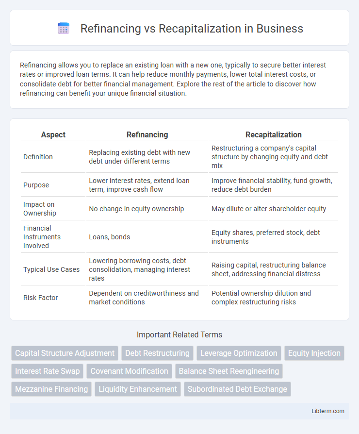 Recapitalization vs Refinancing in Business - What is The Difference?
