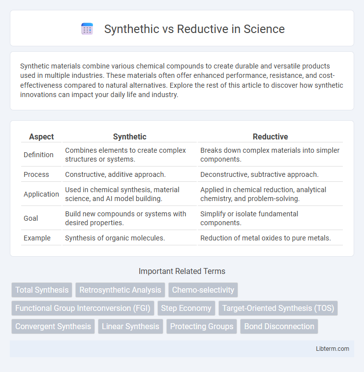Reductive vs Synthethic in Science - What is The Difference?