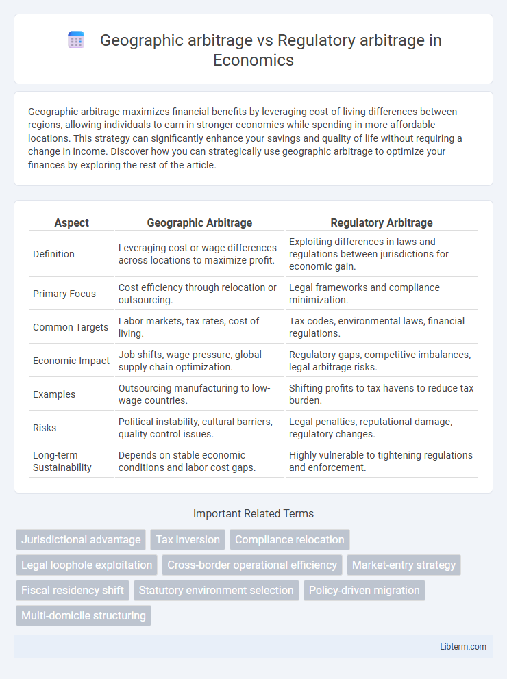 Regulatory arbitrage vs Geographic arbitrage in Economics - What is The Difference?