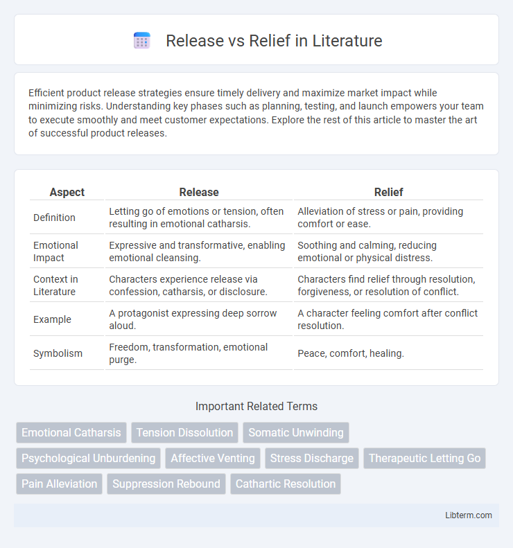 Relief vs Release in Literature - What is The Difference?