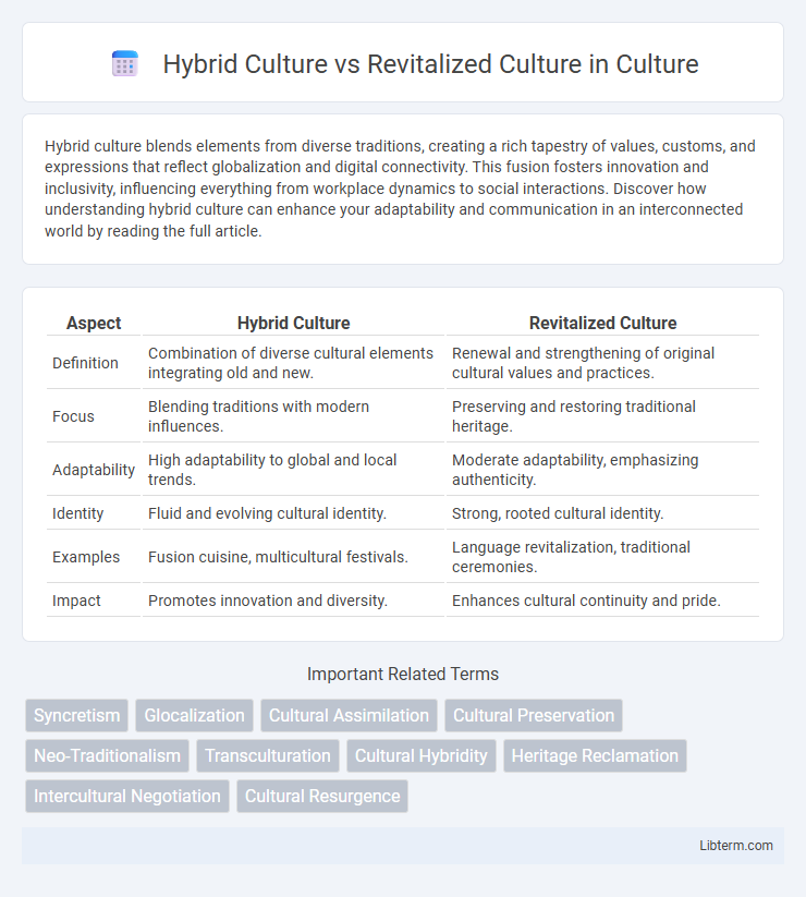 Revitalized Culture vs Hybrid Culture in Culture - What is The Difference?