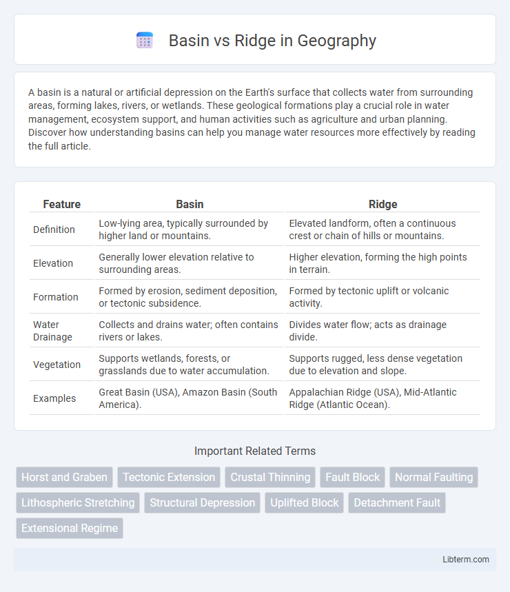 Ridge vs Basin in Geography - What is The Difference?