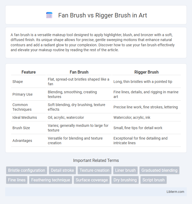 Rigger Brush vs Fan Brush in Art - What is The Difference?
