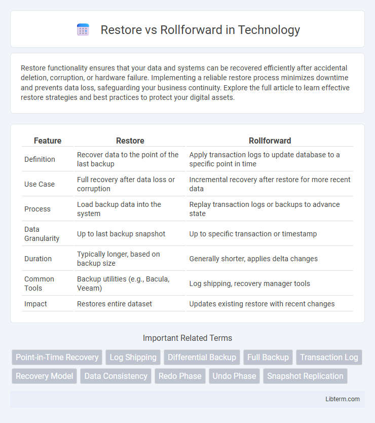 Rollforward vs Restore in Technology - What is The Difference?