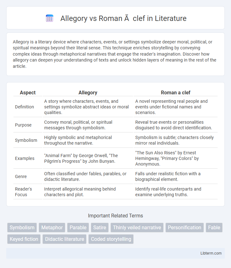 Roman à clef vs Allegory in Literature - What is The Difference?