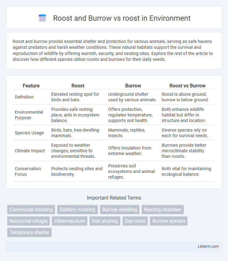 roost vs Roost and Burrow in Environment - What is The Difference?