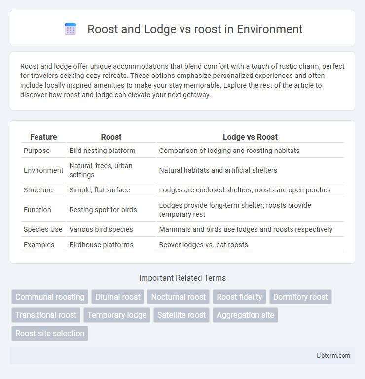 roost vs Roost and Lodge in Environment - What is The Difference?