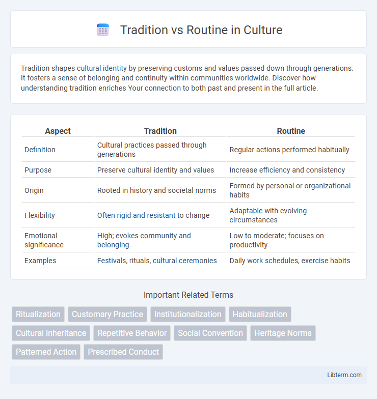 Routine vs Tradition in Culture - What is The Difference?