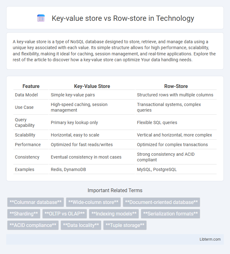 Row-store vs Key-value store in Technology - What is The Difference?