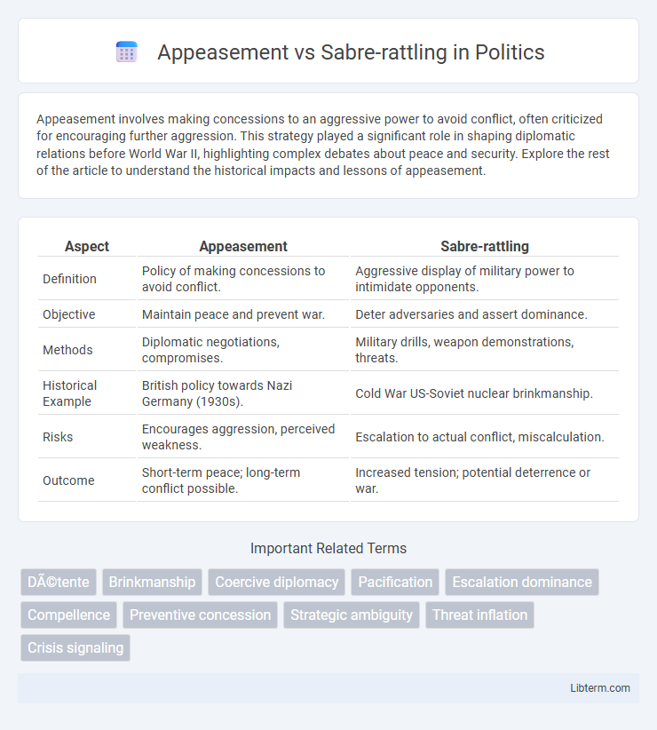 Sabre-rattling vs Appeasement in Politics - What is The Difference?