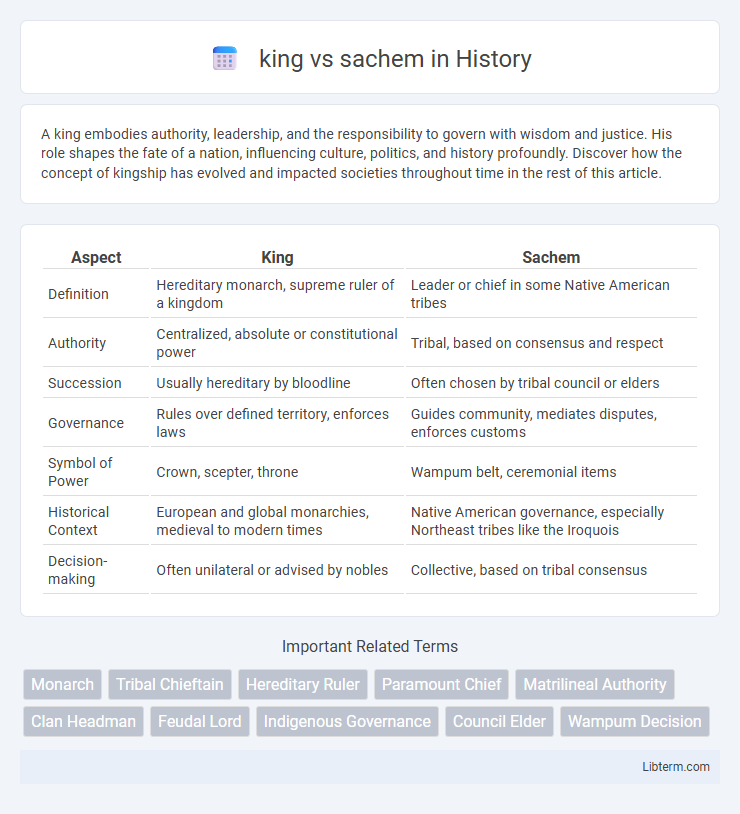 sachem vs king in History - What is The Difference?