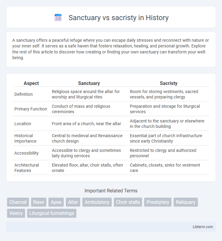 sacristy vs Sanctuary in History - What is The Difference?