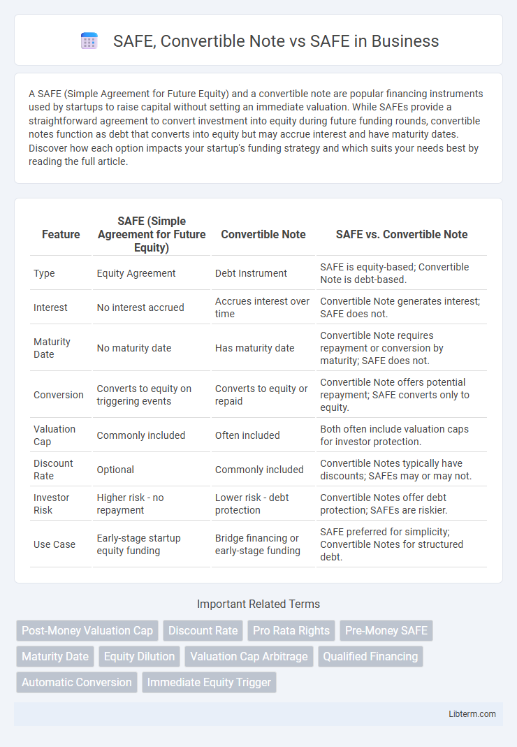 SAFE vs SAFE, Convertible Note in Business - What is The Difference?