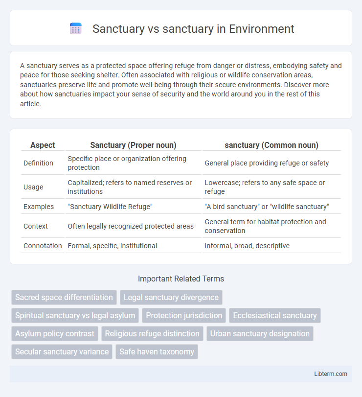 sanctuary vs Sanctuary in Environment - What is The Difference?