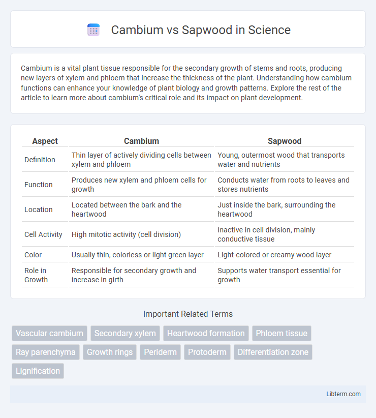 Sapwood vs Cambium in Science - What is The Difference?